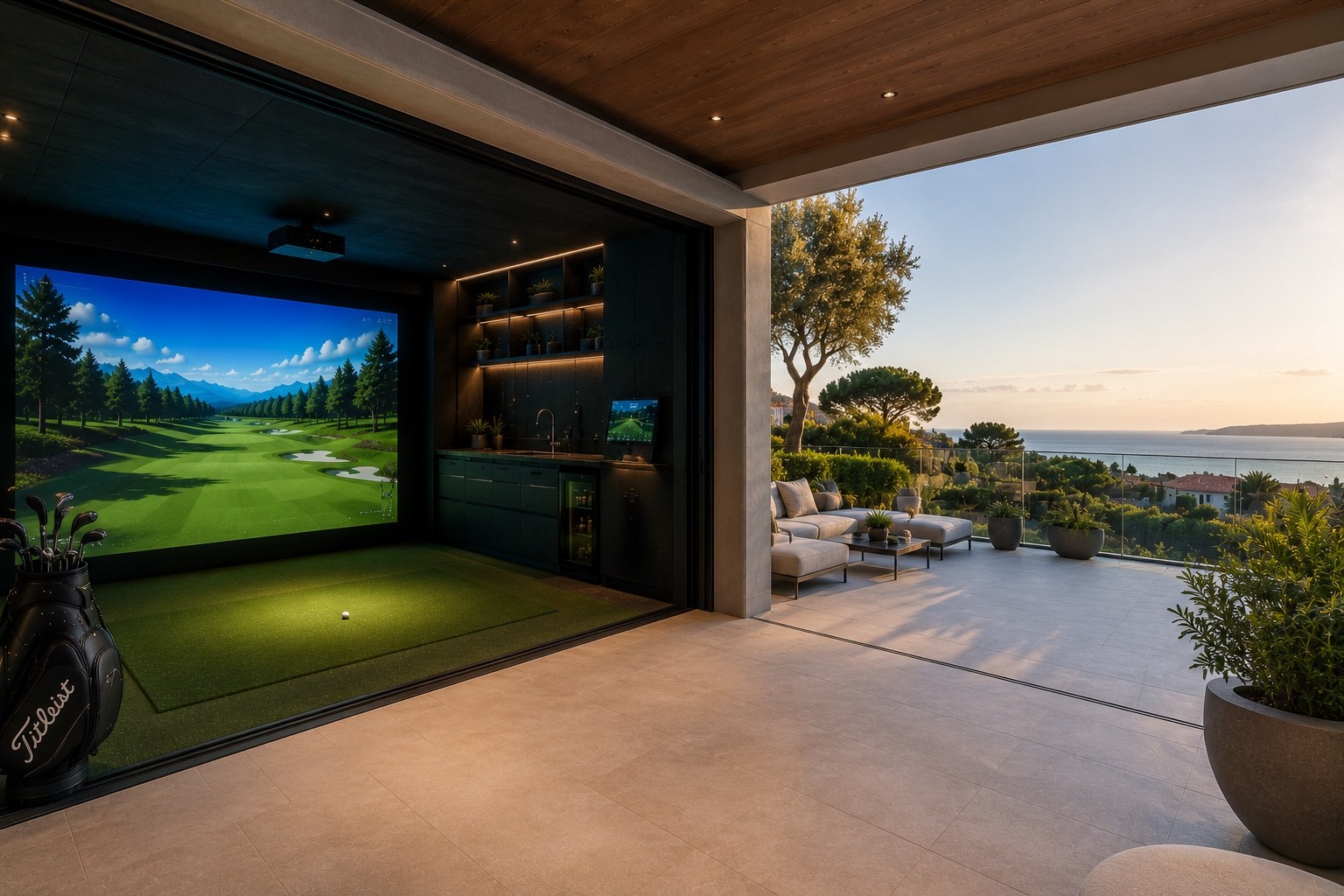 Écran d’impact premium pour simulateur de golf